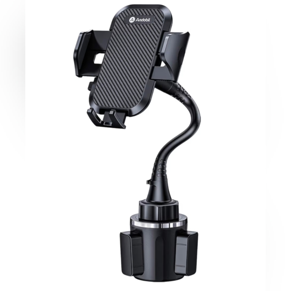 Car/Truck Cupholder Phone Mount/Holder w/Adjustable Neck, Phone & Cup Holder